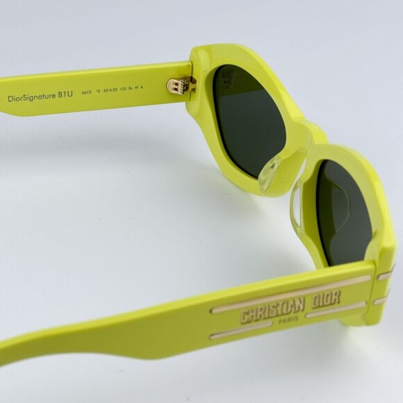 Dior DIORSIGNATURE B1U 66C0 BRAND NEW Sunglasses Yellow Green Women Butterfly main image 11